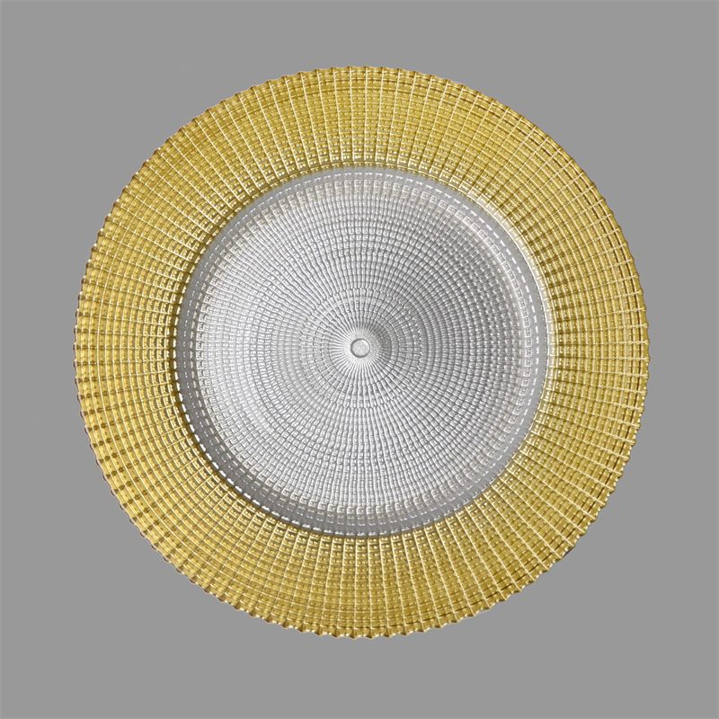 glass charger plate 1 Wholesale Glass Charger Plate PZ-006 - Image 1